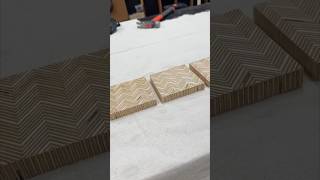 Scrap Patterned Plywood Coasters diy woodworking plywood wood carpentry asmr [upl. by Nollahp]