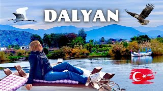 DALYAN Boat Tour Fethiye Day Trip in Winter  Lycia Tomb Iztuzu Beach Kaunos  Turkey Travel Vlog [upl. by Deery]