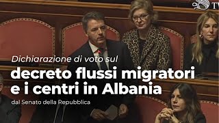 Il mio intervento in Senato sul decreto flussi migratori e i centri in Albania  4122024 [upl. by Lyons]