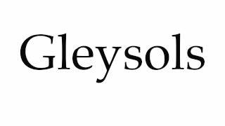 How to Pronounce Gleysols [upl. by Tedi]