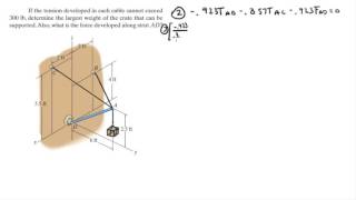 Determine the largest weight of the crate that can be supported [upl. by Codel632]