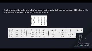 Characteristic Polynomial Example [upl. by Kennan]