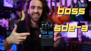 BOSS SDE3 Dual Digital Delay  No Talking Demo [upl. by Nostaw]