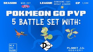 Pokémon GO PvP  Sunshine Cup Great League 5 Rounds Talonflame  Kecleon  Flygon S [upl. by Ydaf531]