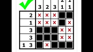 Nonograms Tutorial  2 Solving an easy puzzle [upl. by Conard]