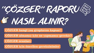 ÇÖZGER Raporu Nasıl Alınır 2024 I ÇÖZGER RAPORU I ÇÖZGER [upl. by Ahsiad507]