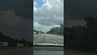 I75 GA going to FL state line seen both ways many times 59F left 97F storms Florida 😂 [upl. by Delcine]