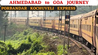 Train to Goa  Ahmedabad to Goa Journey  Porbandar Kochuveli Express  Pantry Food [upl. by Bekelja]