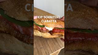 ✨KIP SCHNITZEL BROODJE✨ check mijn Tiktok voor recept kip schnitzel ciabatta broodje recept [upl. by Oirasan]