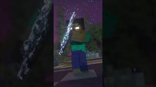 Minecraft Steve vs Herobrine Part 1 shorts minecraft [upl. by Ymma262]