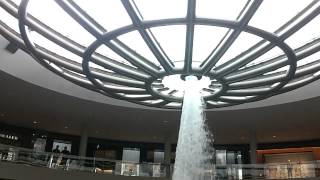 Singapores Marina Bay Sands Mall Hurricane Water Feature [upl. by Ibrek]