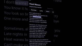 heat wave lyrics 🌟 [upl. by Tisman]