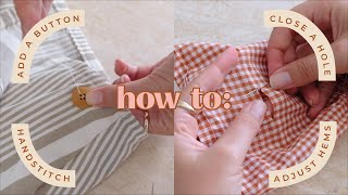 Simple mending tips to maintain your sustainable wardrobe replace buttons close holes etc [upl. by Lemak]