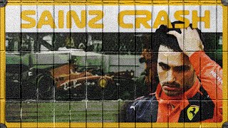 SAINZ CRASH  ONBOARD  TEAM RADIO  ABU DHABI 2023 [upl. by Vada992]