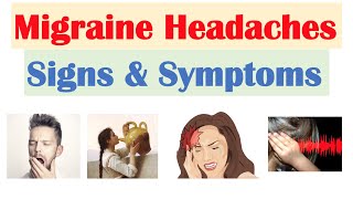 Migraine Headache Signs amp Symptoms Prodrome Aura Headache and Postdrome [upl. by Winfrid]