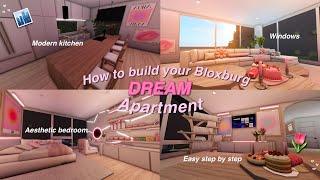 How To BUILD your DREAM BLOXBURG APARTMENT Super Easy 🏙️ [upl. by Vannie]