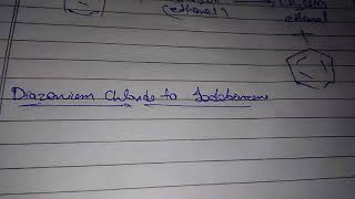 Diazonium chloride to iodo benzene conversion reaction  diazonium chloride to iodo benzene [upl. by Kirsteni289]