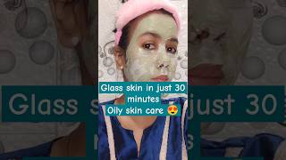 Glass skincare Routine 🔥 Oily acne prone skin 🩷 ytshorts shorts glassskin skincareroutine [upl. by Notserk]