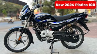 New 2024 Bajaj Platina 100 Comfortec Kick Start Review  On Road Price  Platina Bike [upl. by Aleris743]