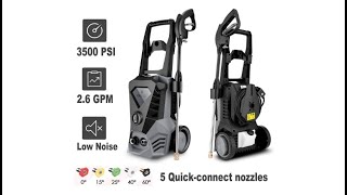 casulo Electric Pressure Washer Max 3500PSI 26GPM 1800W High Pressure Power Washer Machine [upl. by Debarath]