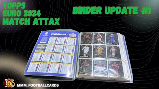 1st Binder Update  EURO 2024 Match Attax [upl. by Ayyidas914]