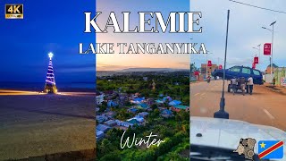 Exploring Kalemie DRC Tanganyika Lake  4K ULTRA HD Video by Drone [upl. by Hamimej]