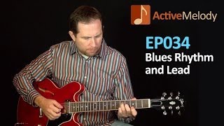 How To Play a Jazzy Blues Rhythm on Guitar and a Simple Blues Guitar Solo  EP034 [upl. by Yrrek]