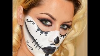 Halloween Look Sugar Skull Makeup Tutorial [upl. by Anavahs630]