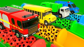 Rain Rain Go Away  Wheels on the Bus Song  Color Balls in Tubes  Baby Nursery Rhymes amp Kids Songs [upl. by Screens]