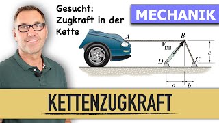 Zugkraft in Kette  Gleichgewicht im Punkt  Zentrales Ebenes Kraftsystem Gleichgewichtsbedingungen [upl. by Carree]