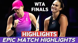 Iga Swiatek Magical Tennis vs Aryna Sabalenka Brutal Power Highlights  Finals Tennis 1080P [upl. by Norehs]