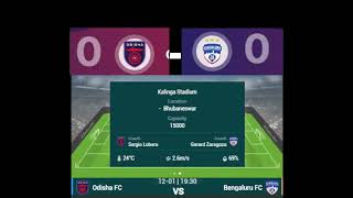 bengaluru fc vs odisha fc  bfc vs ofc  isllivetoday [upl. by Isabella]