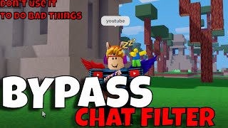 How To Bypass Chat Filter On Roblox Use it goodly [upl. by Clava]