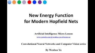 New Energy Function for Modern Hopfield Nets [upl. by Carberry]