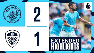 EXTENDED HIGHLIGHTS  Man City 21 Leeds United  Gundogan brace in 10th straight Premier League win [upl. by Ajiak]