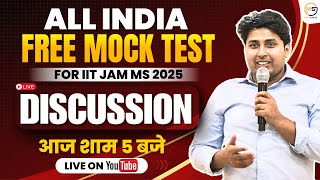 All India Free Mock Test for IITJAM MS 2025  Live Discussion on Youtube  Mathstats 8810409392 [upl. by Neyugn]