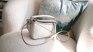 LOEWE MINI PUZZLE BAG REVIEW  is it a banger or a loser watch ‘til the end [upl. by Allisirp161]