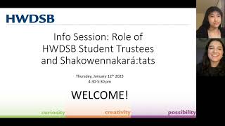 Student Trustee Virtual Information Session 2023 [upl. by Padraig]