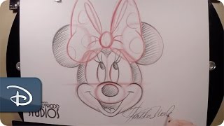 HowTo Draw Minnie Mouse  Disneys Hollywood Studios [upl. by Arrol526]