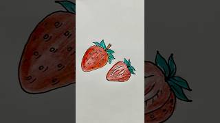 Strawberry Drawing For Kids drawing easy kids [upl. by Knight634]