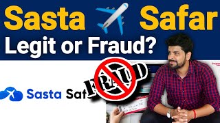 Alert  Avoid this website for flight booking  sastasafarcom review [upl. by Nawram]