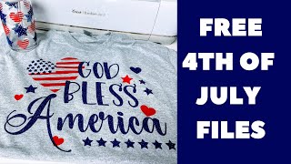 CRICUT TUTORIAL 4TH OF JULY TSHIRT DESIGN  FREE SVGS  GLASS WRAPS [upl. by Llertnac]