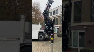 Let’s do it Working with the crane construction power work viralvideo truck [upl. by Thisbee]