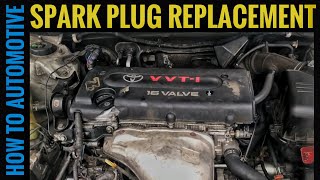 How To Replace Spark Plugs On A Toyota With A 24l Engine [upl. by Atiuqel317]