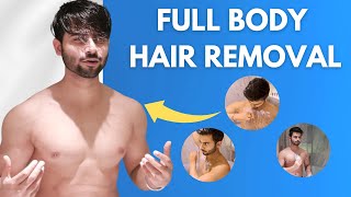 5 Min Body Hair Removal Only Men  Complete Tutorial  Tarun Molri [upl. by Nimref39]