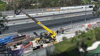 Warringah Freeway Upgrade time lapse  Friday 20 September 2024 [upl. by Anihpesoj258]