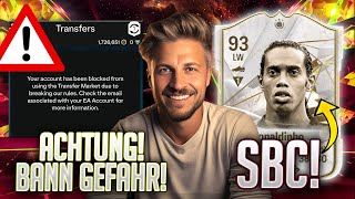 EA FC 24 Bann Gefahr in FC 24 unbedingt das beachten 🚨 Ronaldinho SBC da machen [upl. by Quarta600]