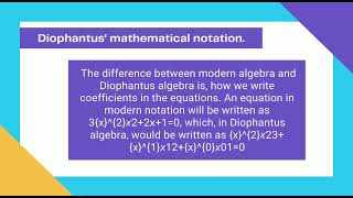 Diophantus Father of Algebra [upl. by Divadnhoj120]