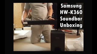 Samsung HWK360 Soundbar Unboxing [upl. by Arrotal330]