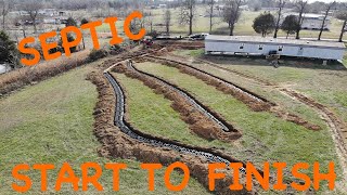 Septic System Installation Start to Finish [upl. by Aneg]